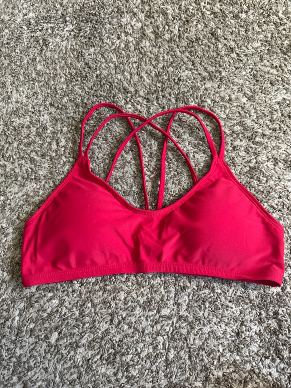 Strappy red bikini top